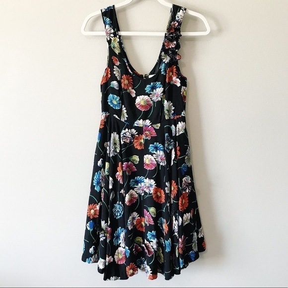Anthropologie Dresses & Skirts - Anthro Moulinette Soeurs Black Floral Dress Size 4